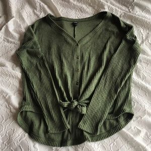 Green waffle top
